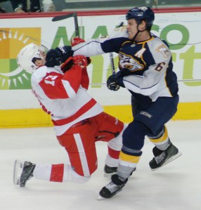 Weber punching Datsyuk